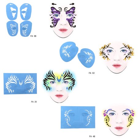Трафареты для лица аквагрим