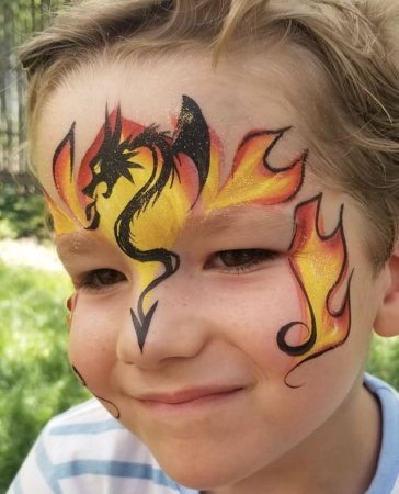 Аквагрим для мальчиков дракон