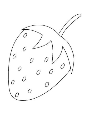 Раскраска клубника для детей 2-3 лет