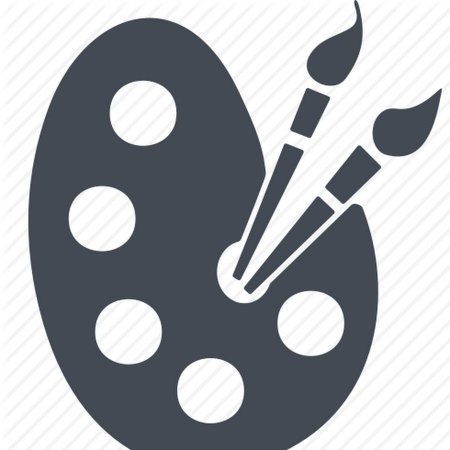 Палитра с красками вектор