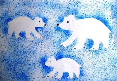 Рисование белый медведь старшая группа