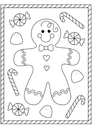 Пряник раскраска