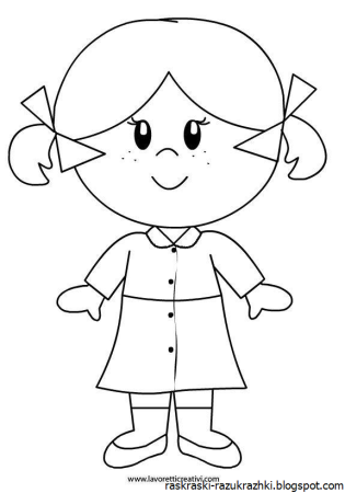 Трафарет платья для куклы