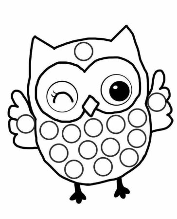 Сова раскраска для детей
