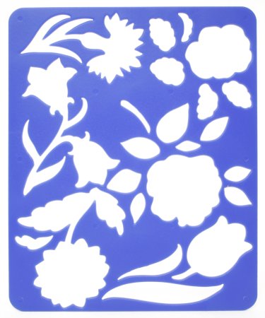 Луч трафарет цветы