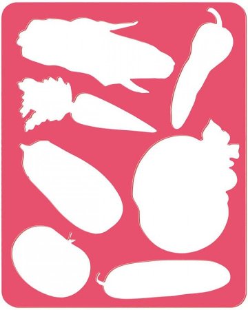 Овощи трафарет для рисования