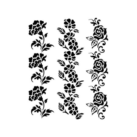 Растительный орнамент трафарет