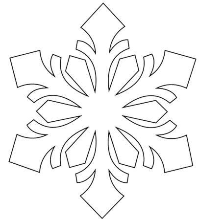 Снежинка раскраска