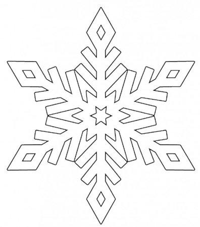 Снежинка раскраска