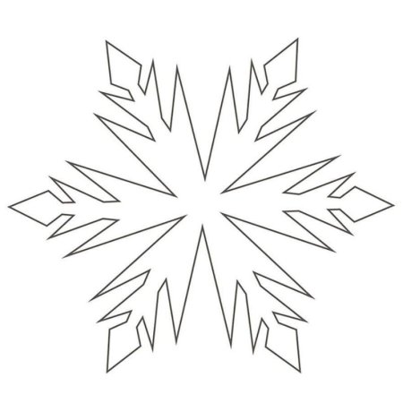 Снежинка раскраска