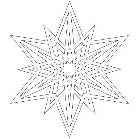 Снежинка раскраска