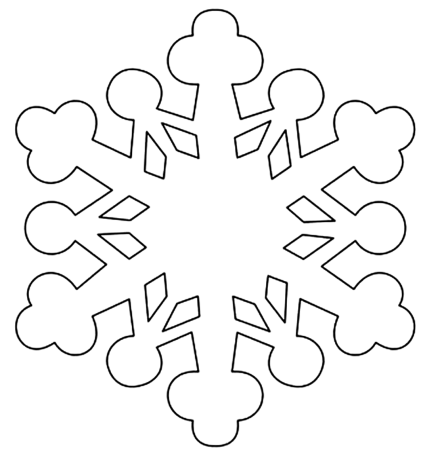 Трафарет «снежинки»