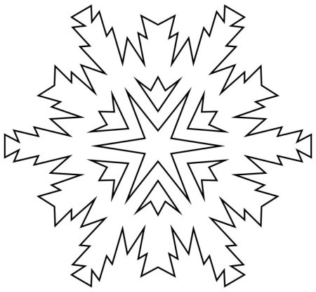 Снежинка трафарет для вырезания