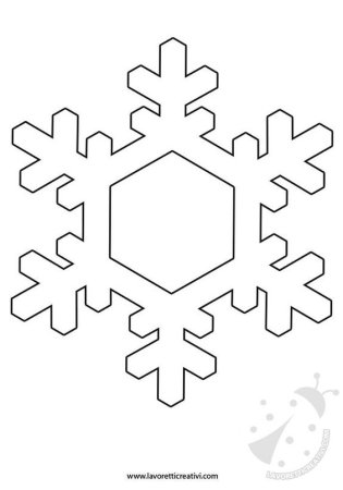 Снежинка трафарет для вырезания