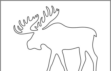 Трафарет лося для вырезания