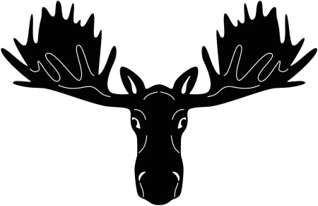 Силуэт головы лося
