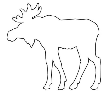 Трафарет лося для вырезания