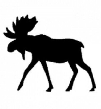 Силуэт лося для детей
