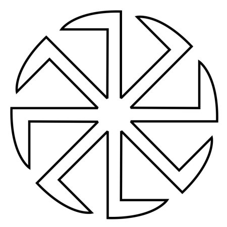 Славянский символ Коловрат четырехлучевой