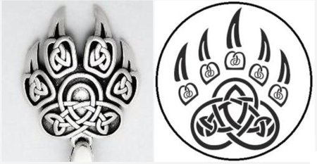 Символ Велеса медвежья лапа