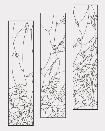 Трафареты для витражной росписи по стеклу