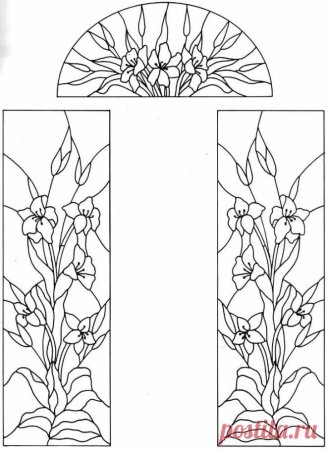 Трафареты для витражной росписи по стеклу