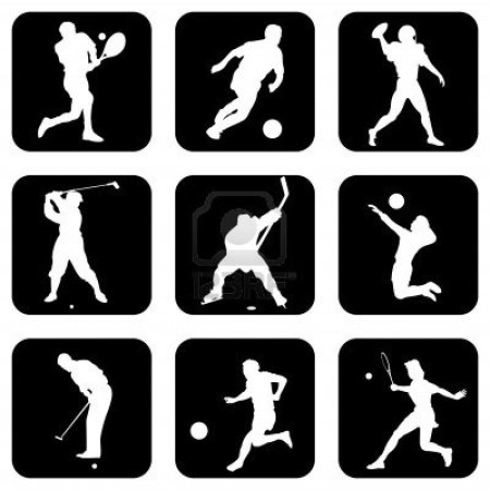 Трафарет спортивных видов спорта