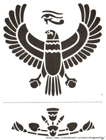 Зооморфные орнаменты Сокол древнего Египта