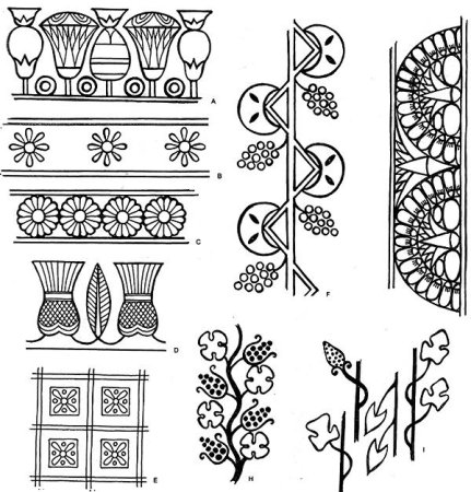 Орнамент растительный Месопотамии