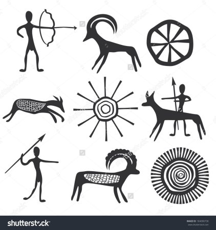 Петроглифы Казахстана вектор