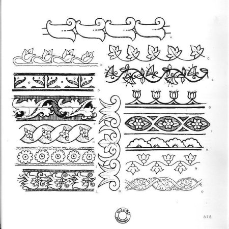 Точечная роспись бордюры