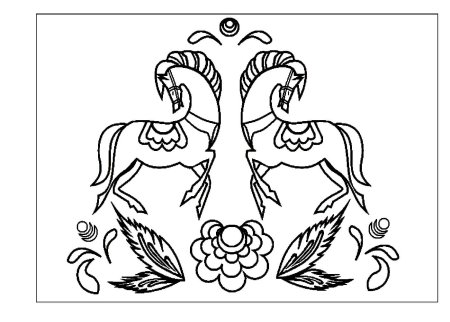 Городецкая роспись. Раскраска