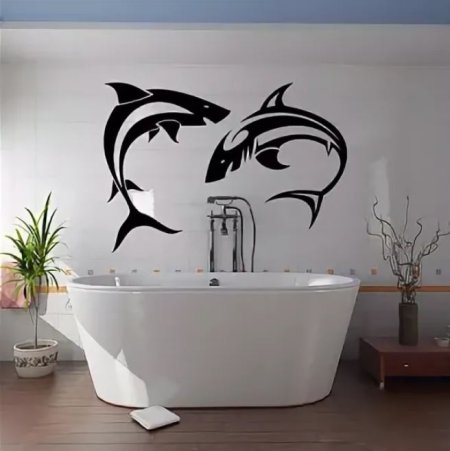 Трафарет для плитки в ванной