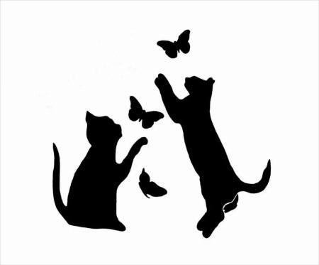 Трафареты кошек для декора