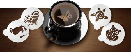 Трафареты для рисования на кофейной пенке