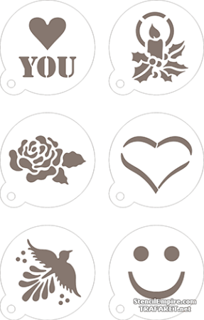 Трафарет логотип для капучино