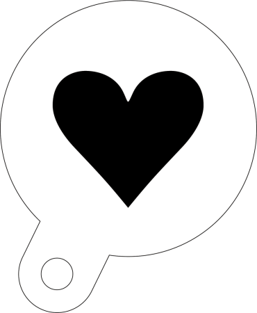 Трафарет для кофе сердце
