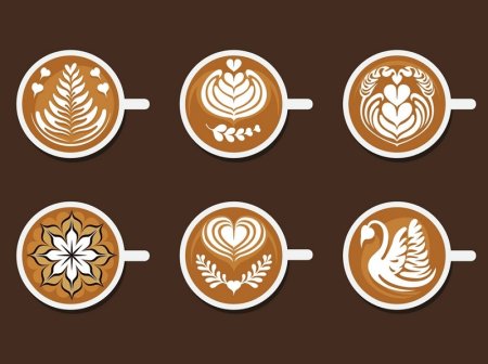 Кофейная пенка вектор