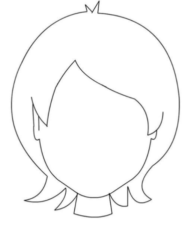 Трафарет лица для рисования