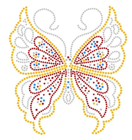 Бабочка для вышивки контур