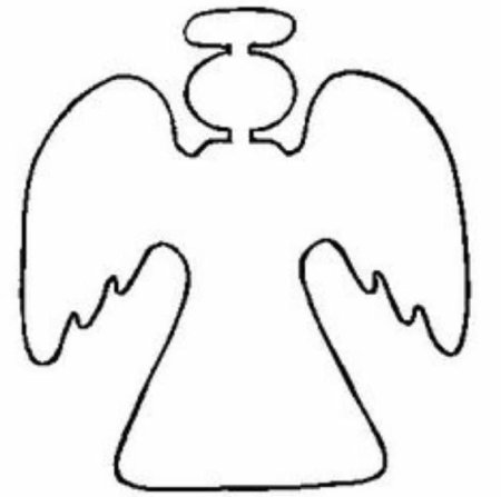 Аппликация Ангелочек трафарет