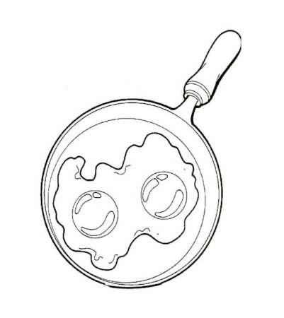 Яичница раскраска