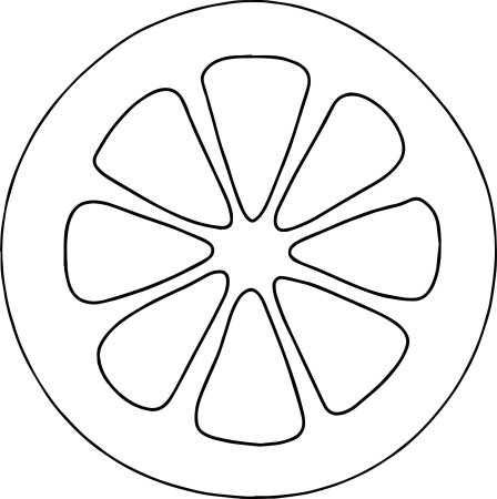 Апельсин трафарет для вырезания