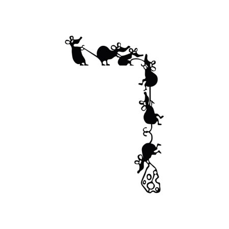 Трафареты мышей для стен