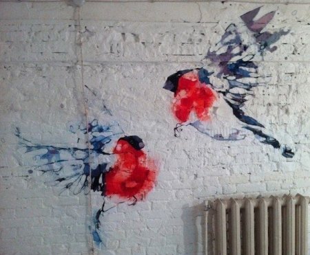 Рисунок на стенку гуашью