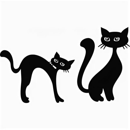 Трафарет кота на стену