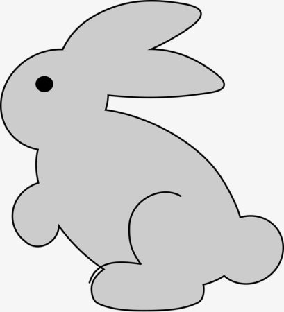 Трафарет зайчика для вырезания