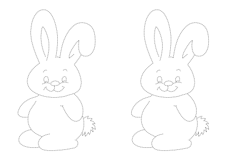 Трафарет зайчика