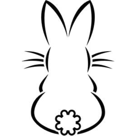 Заяц контур сзади