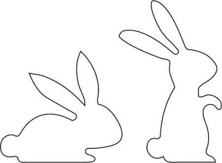 Трафарет кролика для вырезания